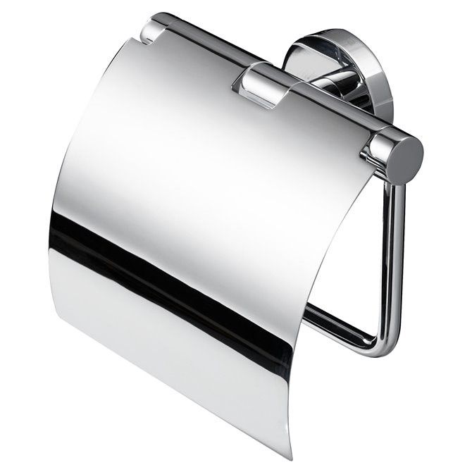 Toalettpappershållare med lock, Nemox i krom