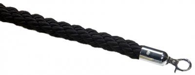 Rep Svart Polyester, 160 cm, Kromkrok