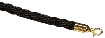 Rep Svart Polyester, 160 cm, Mässingskrok