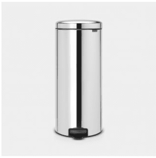 Pedalpapperskorg 30L, soft close Brilliant Steel