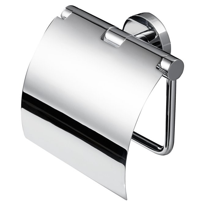 Toalettpappershållare med lock, Nemox i krom