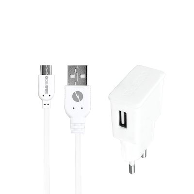 Laddare USB-C, Ladd&Synk Kit USB-C 2.4A Svart/vit