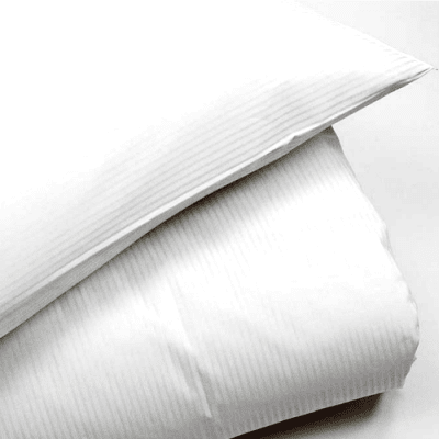 Örngott naturvit/vit rand 55x75