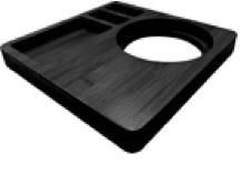 Tongwell svart välkomstbricka