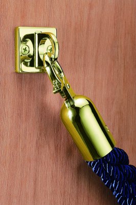 Väggring för upphängning av polyesterrep, mässing