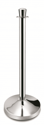 Avspärrningstolpe rostfri, koniskt lock