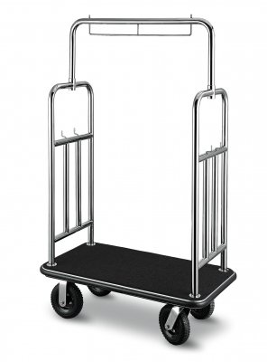 Bagagevagn Windsor, krom med svart matta