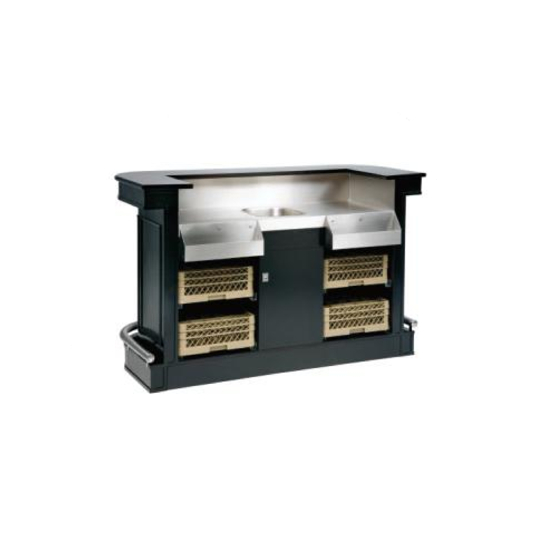 Windsor mobil bardisk, svartbets m. rostfri beslag