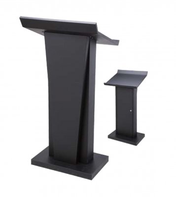 Hovmästarpulpet / Talarstol i stål, svart finish