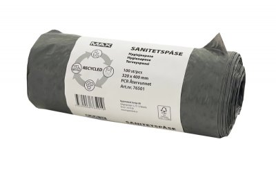 MAX sanitetspåse grå 1000st