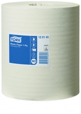 Tork Basic papper 1-lag C-mat M2 vit