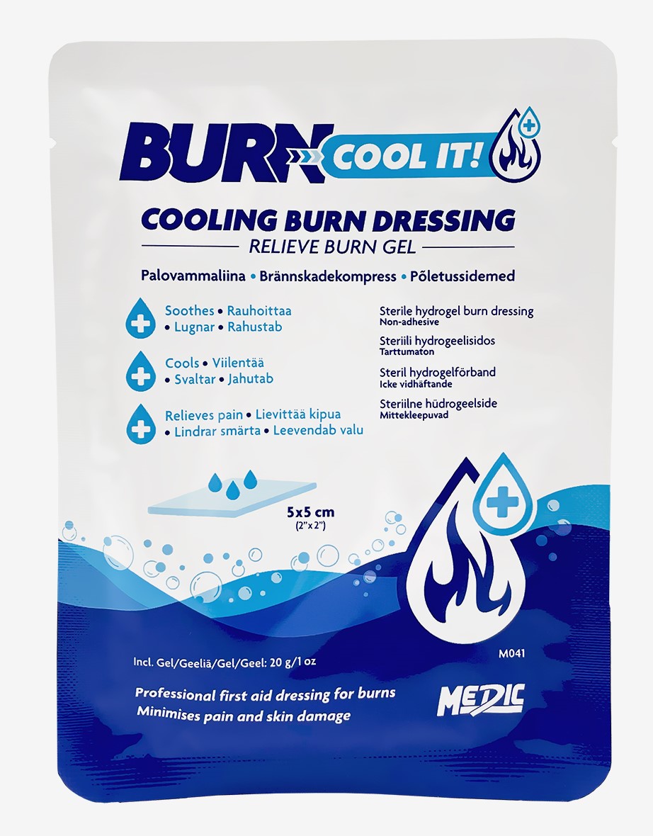 Medic BurnCOOLiT brännskadekompress 5x5cm 