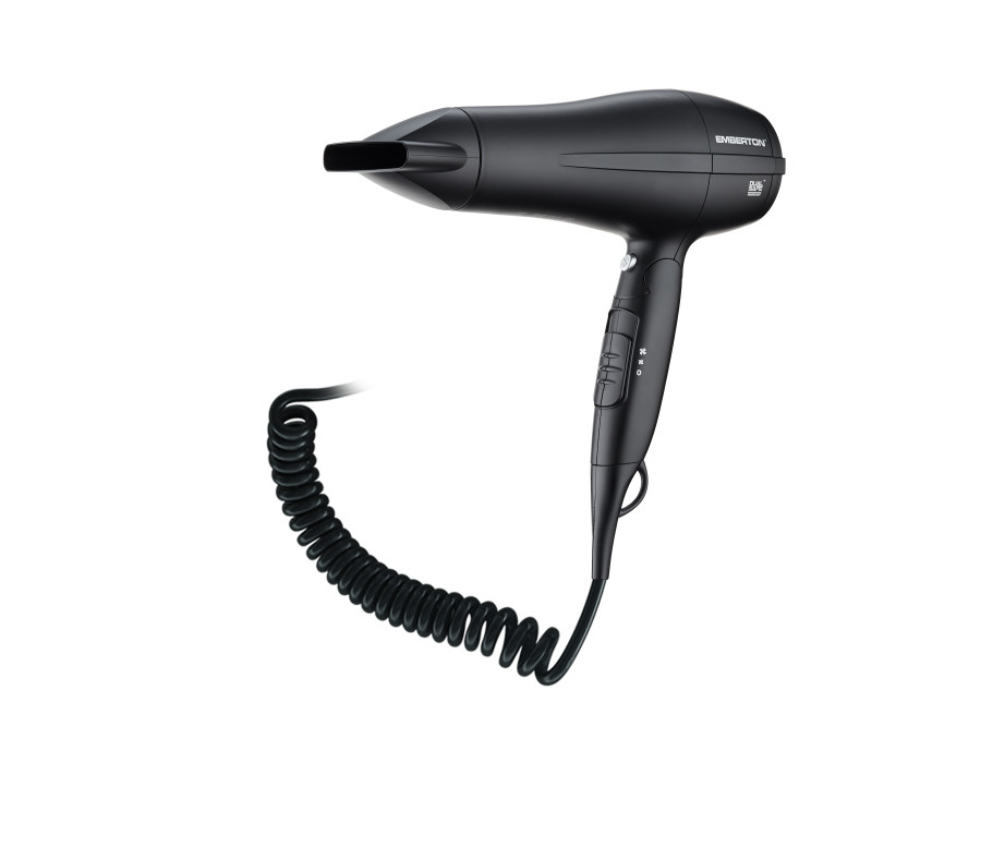 Marlow Deluxe Ihopfällbar Hårtork – Matt Svart, 1875W