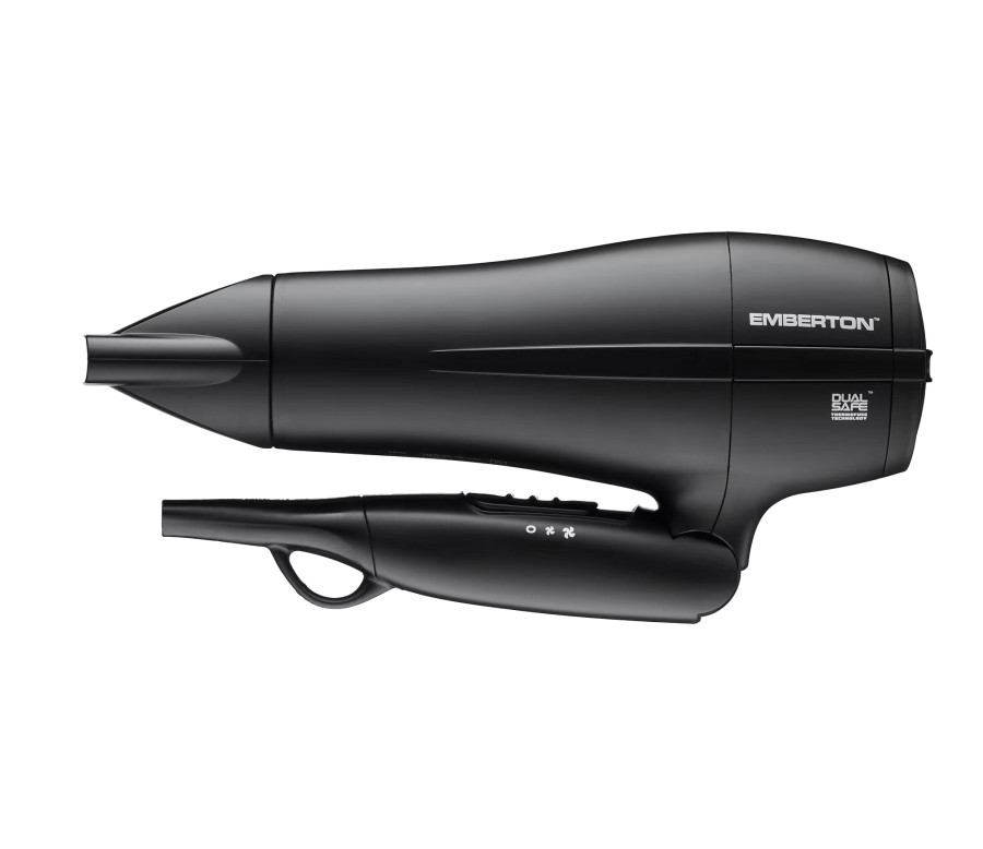 Marlow Deluxe Ihopfällbar Hårtork – Matt Svart, 1875W