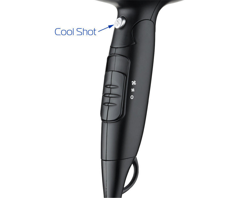 Marlow Deluxe Ihopfällbar Hårtork – Matt Svart, 1875W