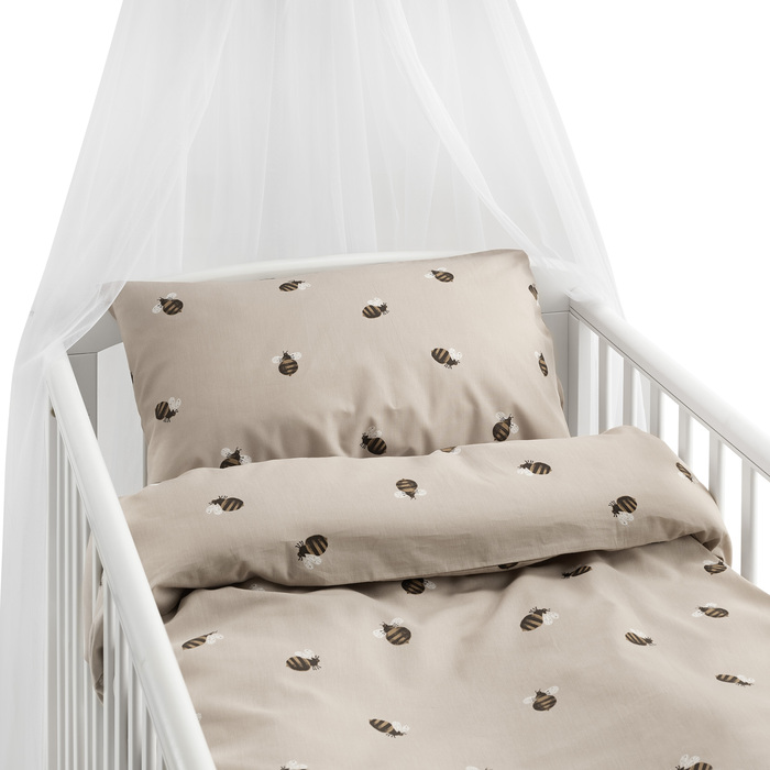 Duvet Cover Set for Baby Crib Bumblebee Beige