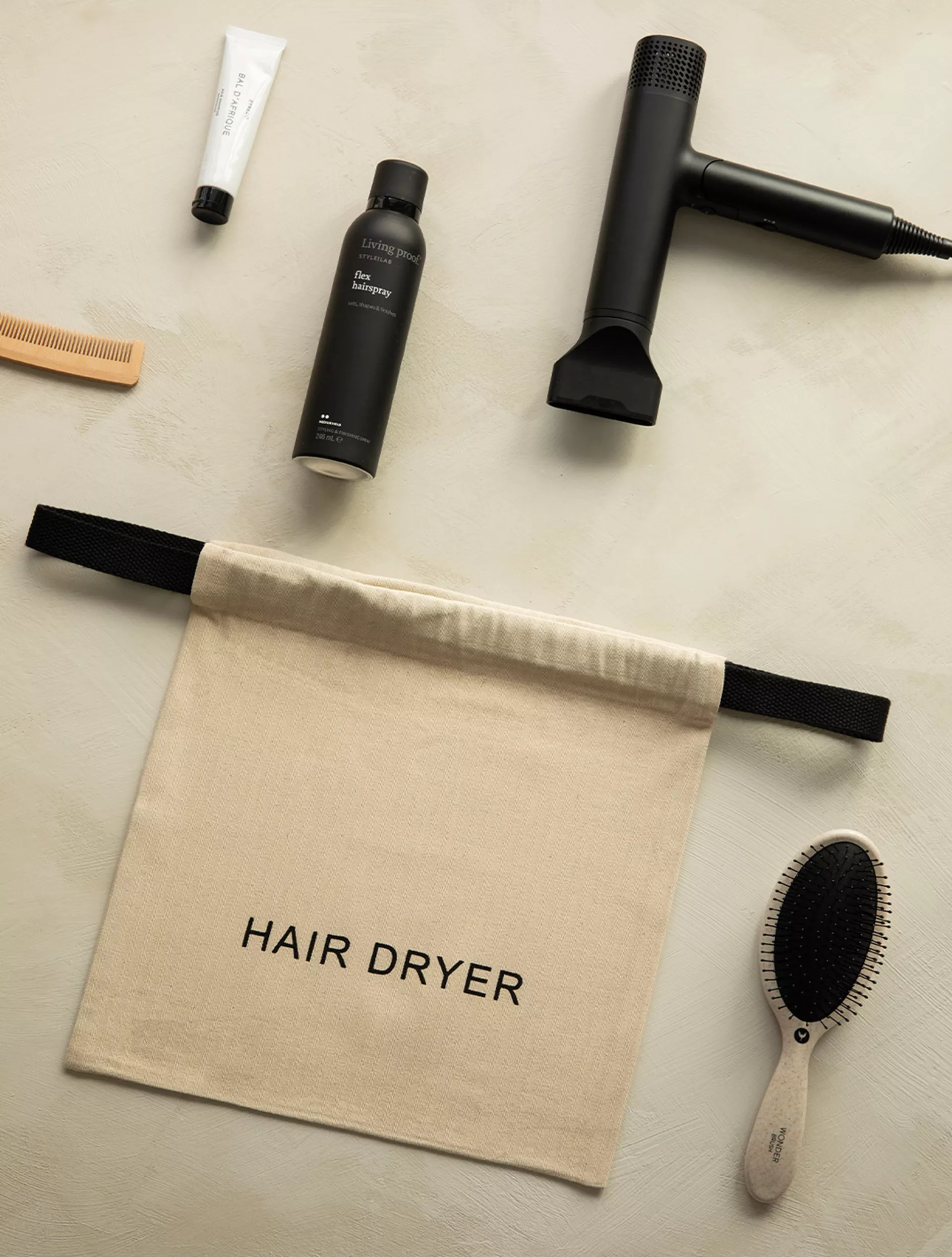 Sustainable Hair Dryer Bag - Natural