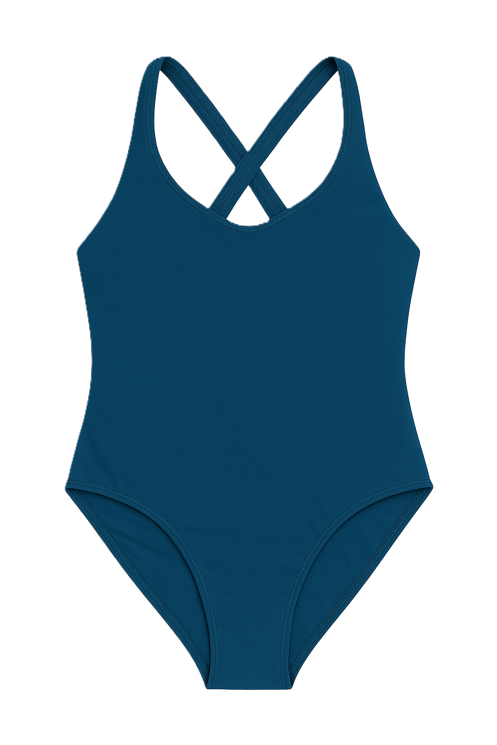 Baddräkt Blå (Flamingo) med korsad rygg