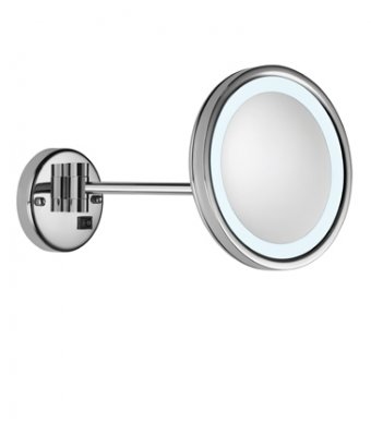 Rund sminkspegel med belysning