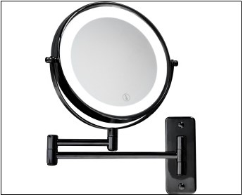 Winchester Led Wallmounted Mirror, Black