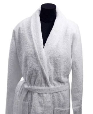 Elegance skärp till frottérock vit