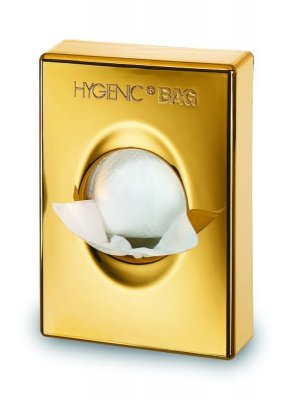 BT35 Dispenser till sanitetspåsar guld