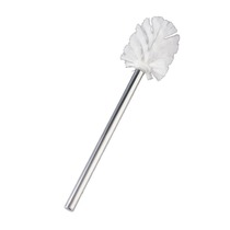 WC-borste vit med kromat skaft