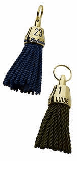 Nyckelhållare i mässing med fransar