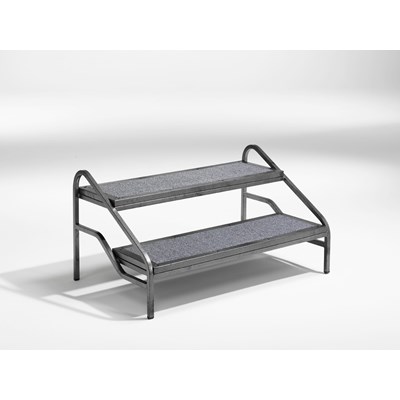 Trappa till scen, grå matta