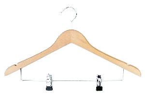 Galge trä med stång & clips, trä