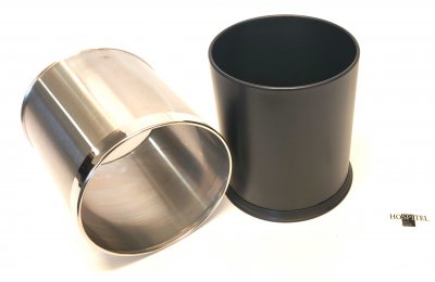 Papperskorg "double bin" silver. 10L