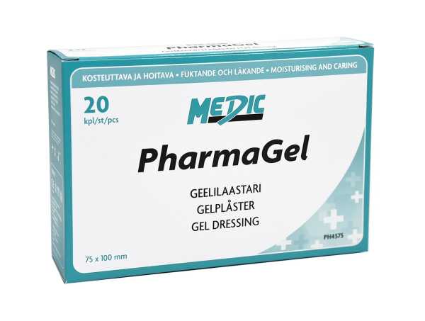 Medic PharmaGel, gelplåster, 75x100 mm, 20 st