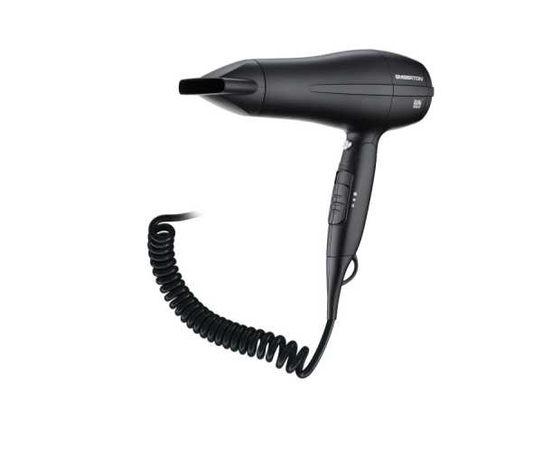 Marlow Deluxe Ihopfällbar Hårtork – Matt Svart, 1875W